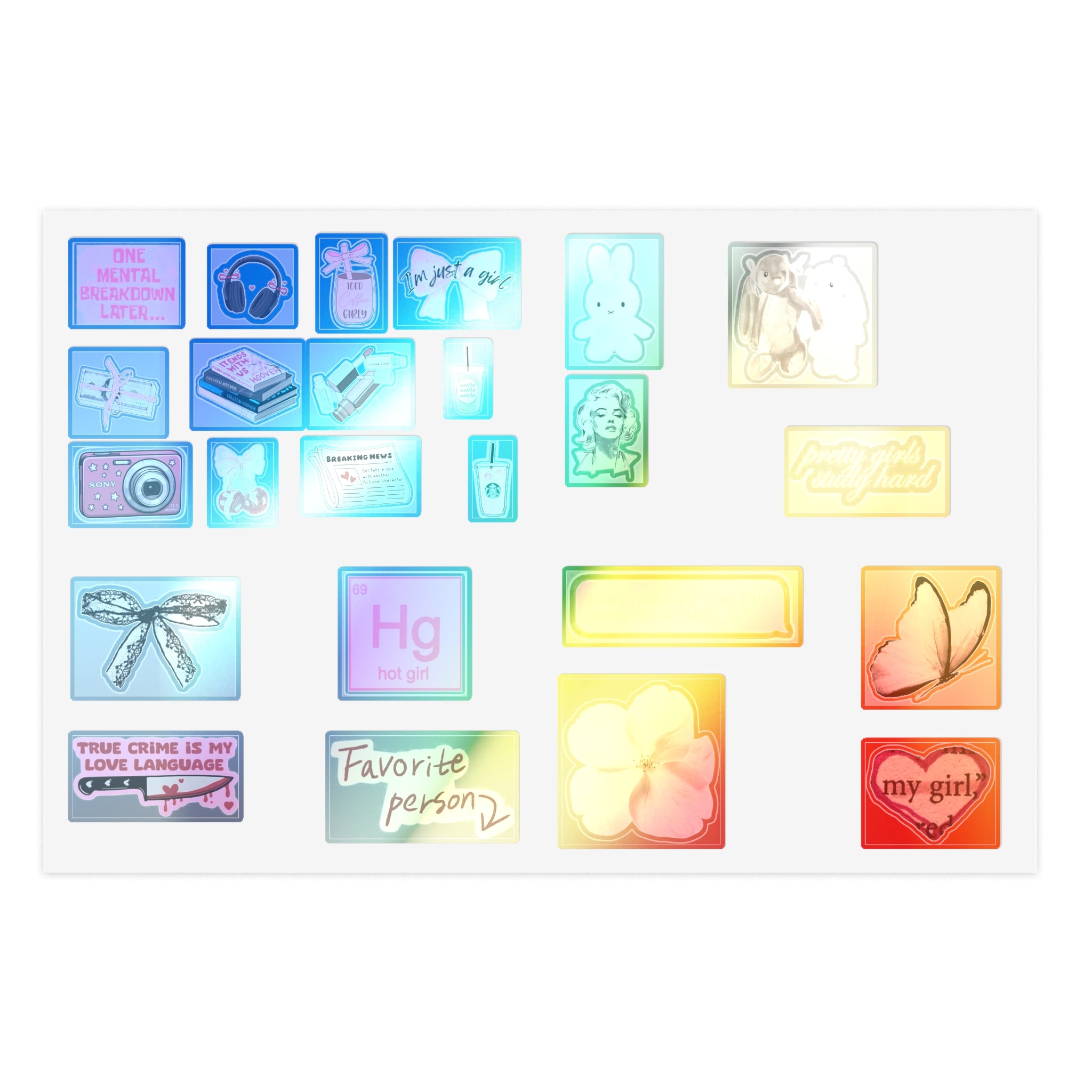 Sticker Sheet Bundle, 10pcs